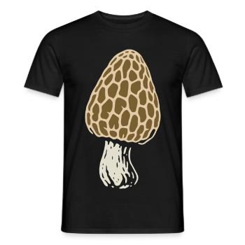 Morchel - Pilzsammler - Pilze - Spruch - Männer T-Shirt - Schwarz - Vorne - AI Model Male 178 light (178cm)