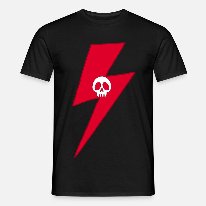 Red Skull Blitz - Männer T-Shirt - Schwarz