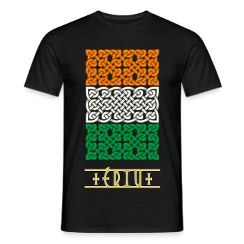 Irish Pride Celtic Ireland Flag - Men's T-Shirt - black - Front - AI Model Male 178 light (178cm)