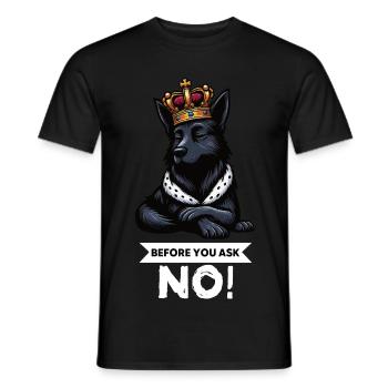 Avant de demander Bergers Noirs - T-shirt homme - noir - Devant - AI Model Male 178 light (178cm)