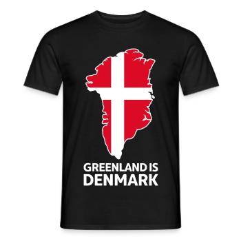 Grönland Dänemark Flagge Landkarte - Männer T-Shirt - Schwarz - Vorne - AI Model Male 178 light (178cm)