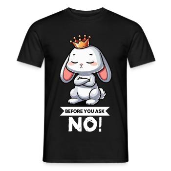 Avant que tu ne demandes à Rabbit Bunny Bunny Bunny Rongeur aux longues oreilles - T-shirt homme - noir - Devant - AI Model Male 178 light (178cm)