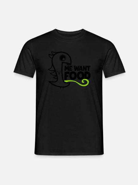 me want food! - Men's T-Shirt - black