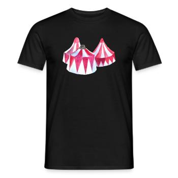 Circus tent watercolor - Men's T-Shirt - black - Front - AI Model Male 178 light (178cm)