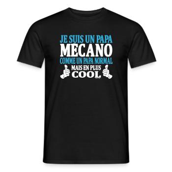 Je suis un papa mécano - T-shirt homme - noir - Devant - AI Model Male 178 light (178cm)