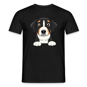 Appenzeller Sennenhund - T-shirt homme - noir - Devant - AI Model Male 178 light (178cm)
