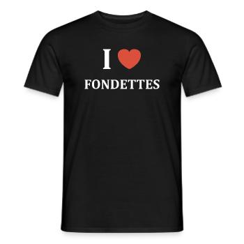 i love Fondettes - T-shirt homme - noir - Devant - AI Model Male 178 light (178cm)