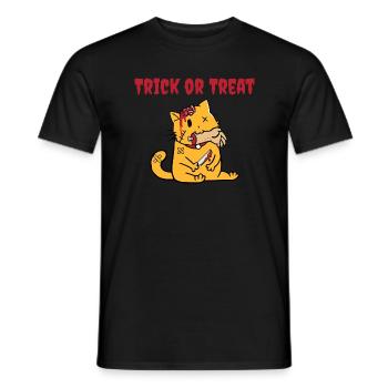 Trick Or Treat - Chat zombie - T-shirt homme - noir - Devant - AI Model Male 178 light (178cm)