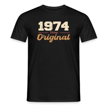 1974 Vintage Jubiläum Retro Geschenk 1974 - Männer T-Shirt - Schwarz - Vorne - AI Model Male 178 light (178cm)