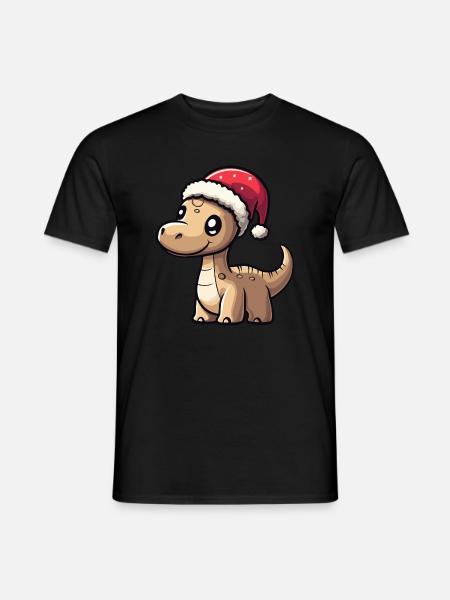 Dinosaur brontosaurus Christmas - Men's T-Shirt - 