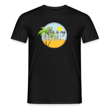 This Is My Travel Shirt - Reise Shirt - Men's T-Shirt - black - Front - AI Model Male 178 light (178cm)