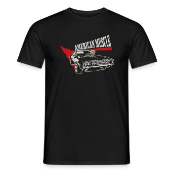 American Muscle Car Dogde Charger V8 Kompressor 3 - Männer T-Shirt - Schwarz - Vorne - AI Model Male 178 light (178cm)