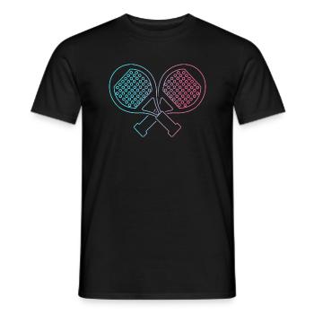 Padel Racket Padel Player Padel Tennis - Men's T-Shirt - black - Front - AI Model Male 178 light (178cm)
