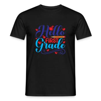 Bonjour Première année Rainbow Girls Boys Équipe d’enseignants - T-shirt homme - noir - Devant - AI Model Male 178 light (178cm)