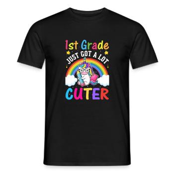 Bonjour Première année Rainbow Girls Boys Équipe d’enseignants - T-shirt homme - noir - Devant - AI Model Male 178 light (178cm)