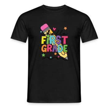 Bonjour Première année Rainbow Girls Boys Équipe d’enseignants - T-shirt homme - noir - Devant - AI Model Male 178 light (178cm)