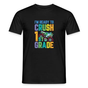 Je suis prêt à écraser les filles arc-en-ciel de 1ère année garçons - T-shirt homme - noir - Devant - AI Model Male 178 light (178cm)