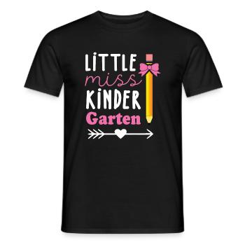 Chemise de la rentrée scolaire Little Miss Kindergarten - T-shirt homme - noir - Devant - AI Model Male 178 light (178cm)