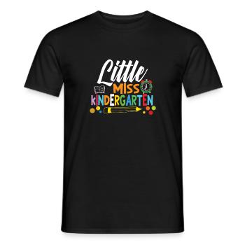 Chemise de la rentrée scolaire Little Miss Kindergarten - T-shirt homme - noir - Devant - AI Model Male 178 light (178cm)