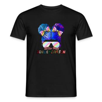 Chemise de la rentrée scolaire Little Miss Kindergarten - T-shirt homme - noir - Devant - AI Model Male 178 light (178cm)
