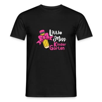 Chemise de la rentrée scolaire Little Miss Kindergarten - T-shirt homme - noir - Devant - AI Model Male 178 light (178cm)