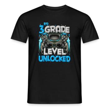 Zurück zur Schule Videospieler 3. Klasse - Männer T-Shirt - Schwarz - Vorne - AI Model Male 178 light (178cm)