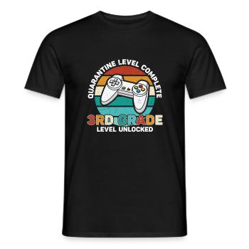 Retour à l’école Video Gamer 3e année Niveau - T-shirt homme - noir - Devant - AI Model Male 178 light (178cm)