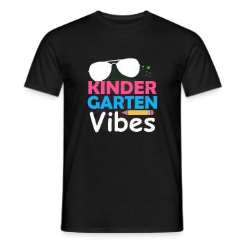 Groovy Hello Kindergarten Vibes Retro Lehrer - Männer T-Shirt - Schwarz - Vorne - AI Model Male 178 light (178cm)