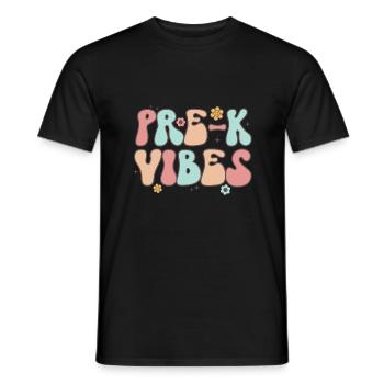 Pre-K Vibes Retro Teacher Retour à l’école - T-shirt homme - noir - Devant - AI Model Male 178 light (178cm)