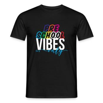 Preschool Vibes Cute Retro Back to School, Boys, - Men's T-Shirt - black - Front - AI Model Male 178 light (178cm)