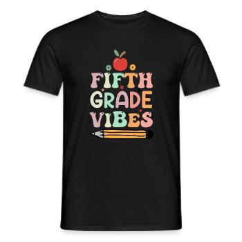 Fifth Grade Vibes - 5th Grade Team Retro 1st Day - Men's T-Shirt - black - Front - AI Model Male 178 light (178cm)