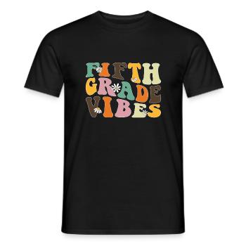 Fifth Grade Vibes - 5th Grade Team Retro 1st Day - Men's T-Shirt - black - Front - AI Model Male 178 light (178cm)