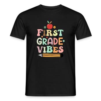 Retour à l’école Première année Vibes Enseignant étudiant - T-shirt homme - noir - Devant - AI Model Male 178 light (178cm)