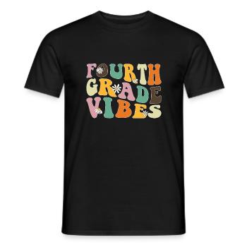 Fourth Grade Vibes - 4th Grade Team Retro 1st Day - Men's T-Shirt - black - Front - AI Model Male 178 light (178cm)