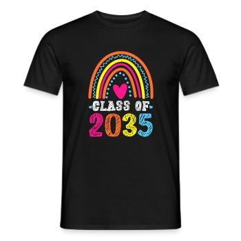 Classe de 2035 Premier jour d’école grandir avec moi - T-shirt homme - noir - Devant - AI Model Male 178 light (178cm)