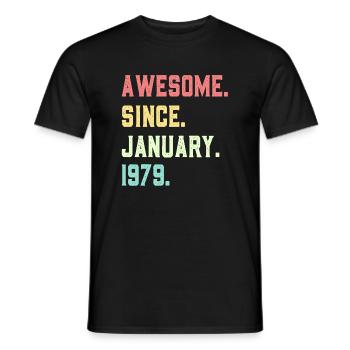 Großartig seit Januar 1979 - Männer T-Shirt - Schwarz - Vorne - AI Model Male 178 light (178cm)