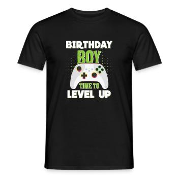 Birthday Boy Il est temps de monter de niveau En ce qui concerne l’anniversaire du jeu vidéo - T-shirt homme - noir - Devant - AI Model Male 178 light (178cm)