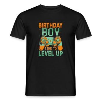 Geburtstagskind Zeit, um Videospiel Geburtstag zu verbessern - Männer T-Shirt - Schwarz - Vorne - AI Model Male 178 light (178cm)