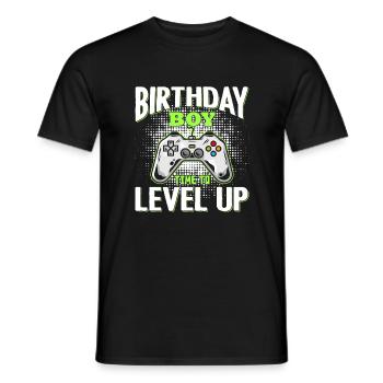 Geburtstagskind Zeit, um Videospiel Geburtstag zu verbessern - Männer T-Shirt - Schwarz - Vorne - AI Model Male 178 light (178cm)
