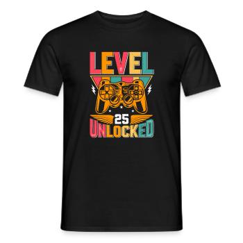 Level 25 Freigeschaltet Awesome seit 1998 Funny Gamer - Männer T-Shirt - Schwarz - Vorne - AI Model Male 178 light (178cm)