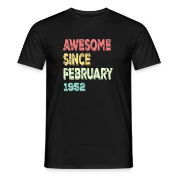 Großartig seit Februar 1952 - Männer T-Shirt - Schwarz - Vorne - AI Model Male 178 light (178cm)