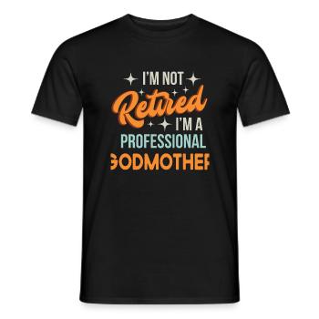 Je ne suis pas à la retraite Je suis G Marraine professionnelle - T-shirt homme - noir - Devant - AI Model Male 178 light (178cm)