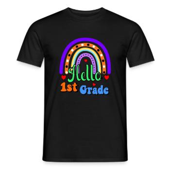 Hallo 1. Klasse Zurück zur Schule Erster Tag - Männer T-Shirt - Schwarz - Vorne - AI Model Male 178 light (178cm)