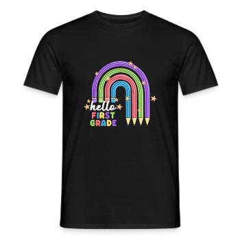 Hello 1st Grade Back To School First Day - Men's T-Shirt - black - Front - AI Model Male 178 light (178cm)