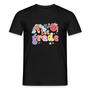 Hallo 1. Klasse Zurück zur Schule Erster Tag - Männer T-Shirt - Schwarz - Vorne - AI Model Male 178 light (178cm)
