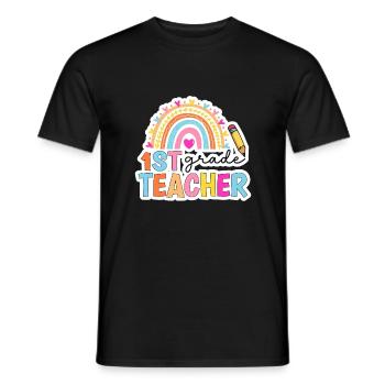 Hallo 1. Klasse Zurück zur Schule Erster Tag - Männer T-Shirt - Schwarz - Vorne - AI Model Male 178 light (178cm)