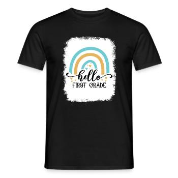 Hallo 1. Klasse Zurück zur Schule Erster Tag - Männer T-Shirt - Schwarz - Vorne - AI Model Male 178 light (178cm)