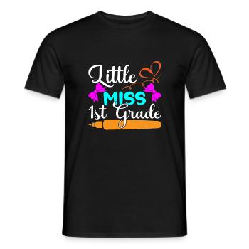 Hallo 1. Klasse Zurück zur Schule Erster Tag - Männer T-Shirt - Schwarz - Vorne - AI Model Male 178 light (178cm)