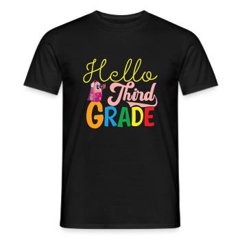 Hallo 1. Klasse Zurück zur Schule Erster Tag - Männer T-Shirt - Schwarz - Vorne - AI Model Male 178 light (178cm)