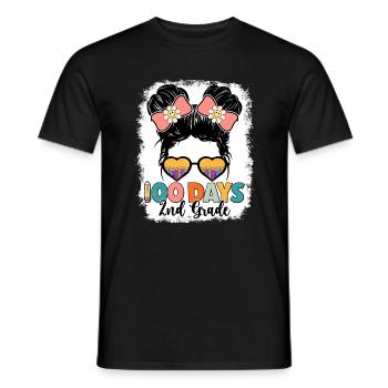 Second Grade Rainbow Girls Boys Teacher Team 2nd - Men's T-Shirt - black - Front - AI Model Male 178 light (178cm)